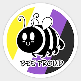 Bee Proud Non-Binary Sticker